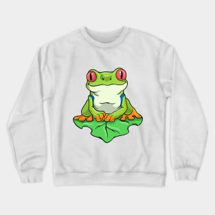 Frog on Leaf Crewneck Sweatshirt